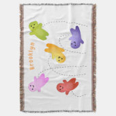 かわいいゼリーベビーキャンディースイーツ漫画 スローブランケット (正面縦)