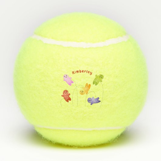 かわいいゼリーベビーキャンディースイーツ漫画 テニスボール (裏面)