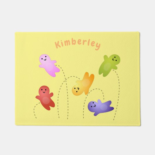 かわいいゼリーベビーキャンディースイーツ漫画 ドアマット (正面)