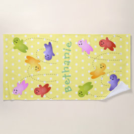 かわいいゼリーベビーキャンディースイーツ漫画 ビーチタオル