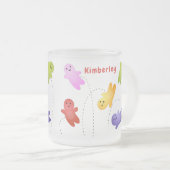 かわいいゼリーベビーキャンディースイーツ漫画 フロストグラスマグカップ (正面右)