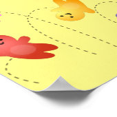 かわいいゼリーベビーキャンディースイーツ漫画 ポスター (角)