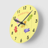 かわいいゼリーベビーキャンディースイーツ漫画 ラウンド壁時計 (傾斜)