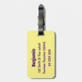 かわいいゼリーベビーキャンディースイーツ漫画 ラゲッジタグ (裏面縦)