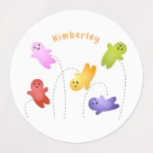 かわいいゼリーベビーキャンディースイーツ漫画 ラベル (デザイン2)