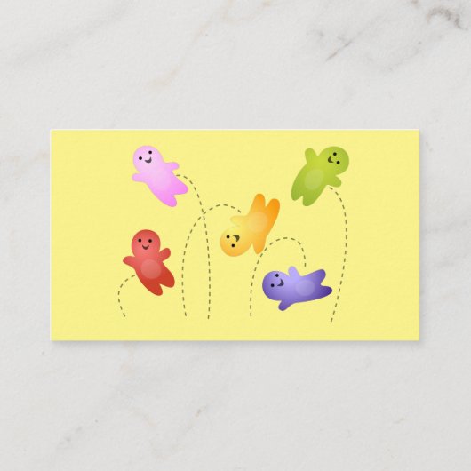 かわいいゼリーベビーキャンディースイーツ漫画 名刺 (裏面)