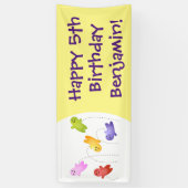 かわいいゼリーベビーキャンディースイーツ漫画 横断幕 (縦)