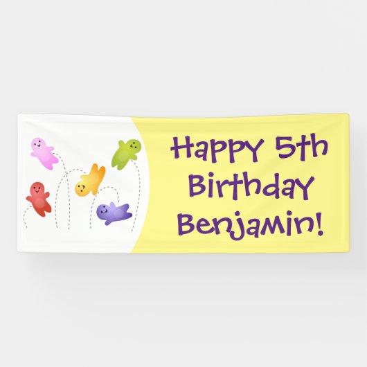 かわいいゼリーベビーキャンディースイーツ漫画 横断幕 (横)