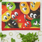 かわいいゼリー菓子 キッチンタオル (折り畳み)