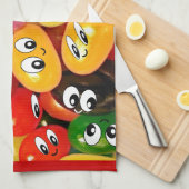 かわいいゼリー菓子 キッチンタオル (四つ折り)