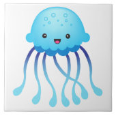 かわいいゼリー魚 タイル (正面)
