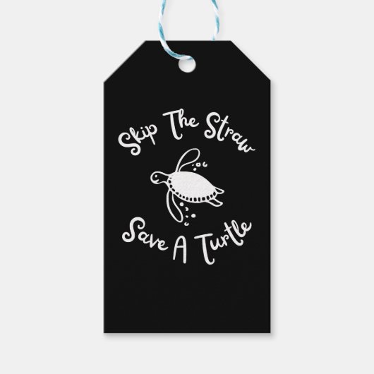 かわいいゼロの救廃棄物をわらスキップする ギフトタグ (正面)