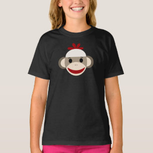 かわいいソックス猿のTシャツ Tシャツ
