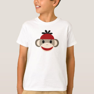 かわいいソックス猿のTシャツ Tシャツ