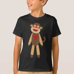 かわいいソックス猿 Tシャツ
