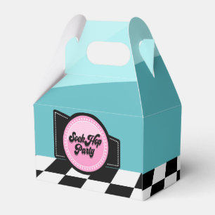 かわいいソックホップ50年代パーティー フェイバーボックス