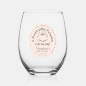 かわいいソフトオレンジリトルカボチャ秋ベビーシャワー ステムなしワイングラス (正面)