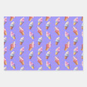 かわいいソフトクリームパーティーデザイン ラッピングペーパーシート (正面3)