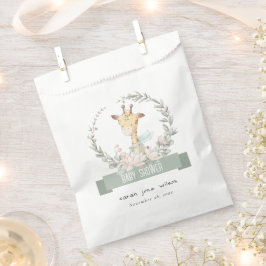 かわいいソフトサファリキリンフローラリースベビーシャワー フェイバーバッグ