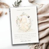 かわいいソフトベビームーブニーフローラリースベビーシャワー サンキューカード