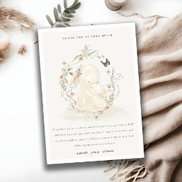 かわいいソフトベビームーブニーフローラリースベビーシャワー サンキューカード