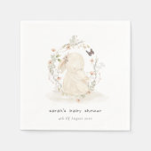 かわいいソフトベビームーブニーフローラリースベビーシャワー スタンダードカクテルナプキン (正面)