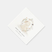 かわいいソフトベビームーブニーフローラリースベビーシャワー スタンダードカクテルナプキン (角)