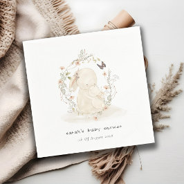 かわいいソフトベビームーブニーフローラリースベビーシャワー スタンダードカクテルナプキン