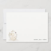 かわいいソフトベビームーブニーフローラリースベビーシャワー ノートカード (正面)