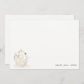 かわいいソフトベビームーブニーフローラリースベビーシャワー ノートカード (正面/裏面)