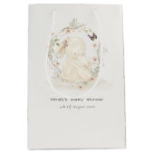 かわいいソフトベビームーブニーフローラリースベビーシャワー ミディアムペーパーバッグ (正面)