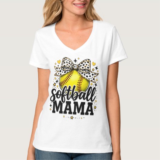 かわいいソフトボールママ Tシャツ (正面)