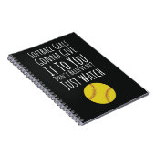 かわいいソフトボール女子ギフト子供チームプレーヤー ノートブック (右側)