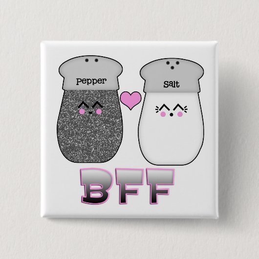 かわいいソルト&ペッパーBFF 缶バッジ (正面)