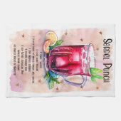 かわいいソレルパンチクリスマスドリンクレシピ キッチンタオル (横)