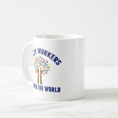 かわいいソーシャルワーク引用文 コーヒーマグカップ (正面左)