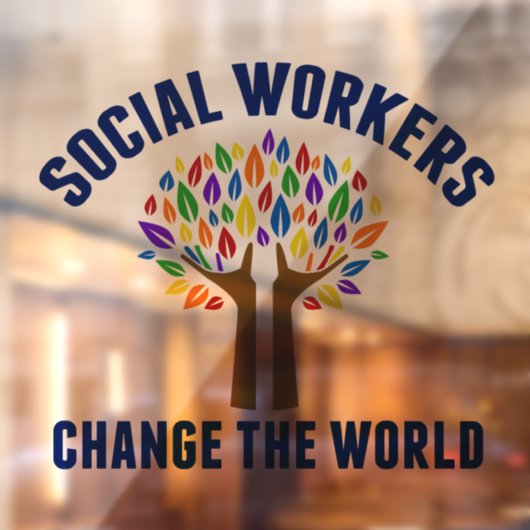 かわいいソーシャルワーク感動的引用文ソーシャルワーカー ウィンドウサイン (シート2)