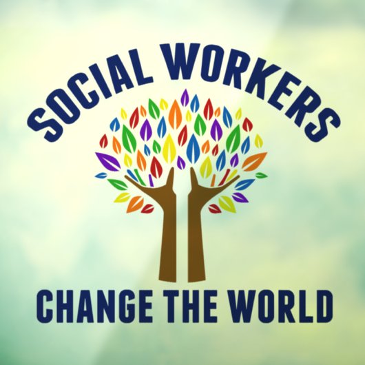 かわいいソーシャルワーク感動的引用文ソーシャルワーカー ウィンドウサイン (シート3)