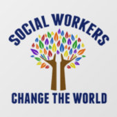 かわいいソーシャルワーク感動的引用文ソーシャルワーカー ウィンドウサイン (シート)