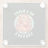 かわいいソーセージの犬である ガラスコースター (裏面)