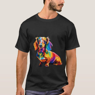 かわいいソーセージ犬の動物LGBTプライド犬Tシャツ Tシャツ