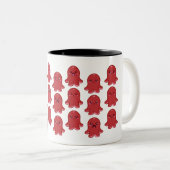 かわいいソーセージ顔 ツートーンマグカップ (正面右)