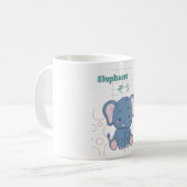 かわいいゾウかわいい コーヒーマグカップ (正面左)