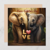 かわいいゾウが恋をしている (正面/裏面)