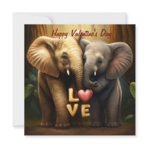 かわいいゾウが恋をしている