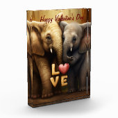 かわいいゾウが恋をしている フォトブロック (左)