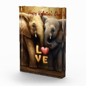 かわいいゾウが恋をしている フォトブロック (右)