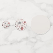 かわいいゾウとキリンの巨人の模様 コンフェッティ (裏面)