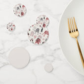 かわいいゾウとキリンの巨人の模様 コンフェッティ (グループ)