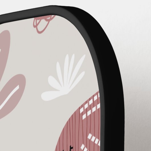 かわいいゾウとキリンの巨人の模様 ピックルボールラケット (左詳細)